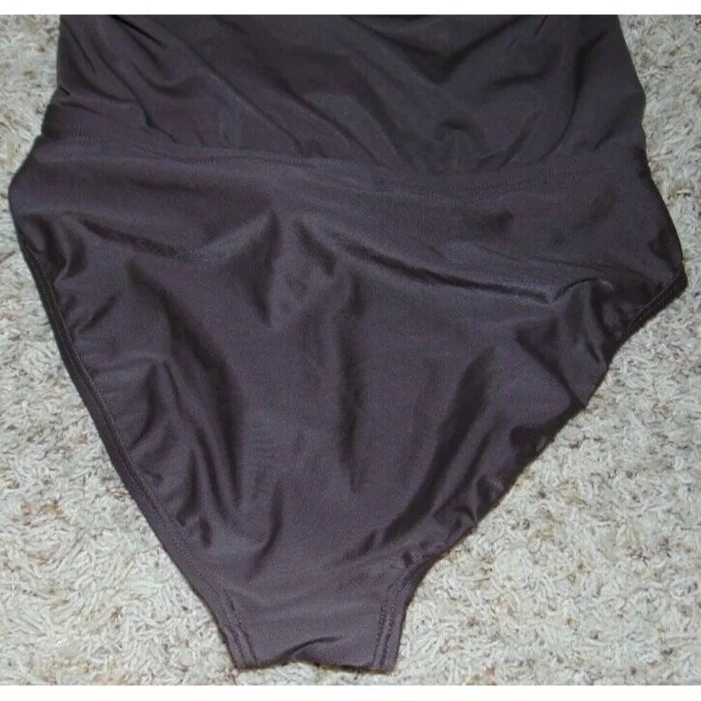 Apt 9 Swim Skirt Womens 12 Brown Swimsuit Attached Bikini Brief Bottoms